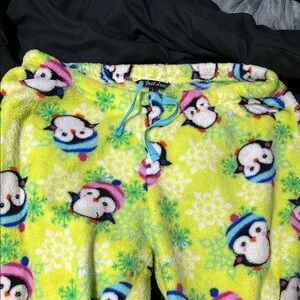 Joe Boxer Yellow and Blue Pajamas with Playful Penguin Design